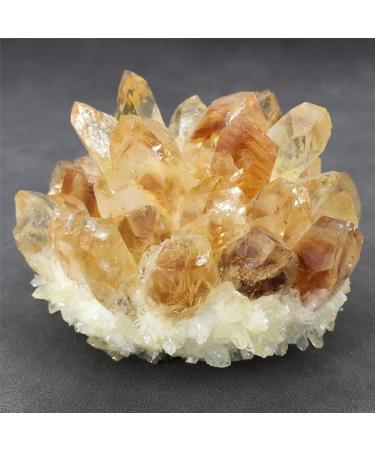Home Natural Citrine Cluster Crystal Cluster Quartz Home Decor Crystal Cluster (Color : Orange Yellow Size : 400-450g) 400-450g Orange Yellow