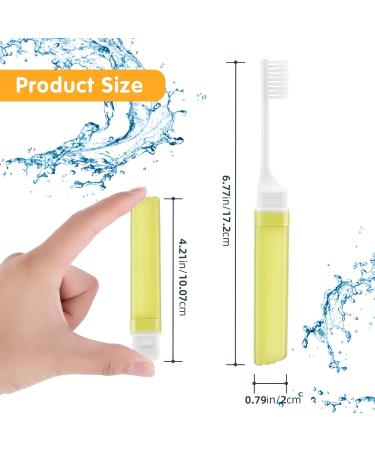 WLLHYF 5 PCS Mini Folding Travel Toothbrush Kit with Case - Portable Soft Bristles for Adult Kid Camping - Buy Online on GoSupps.com
