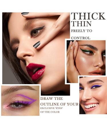 Mafk Liquid Eyeliner - Neon Colorful Matte Eye Liner Pen for Waterproof, Smudge-Proof Makeup - Buy Online on GoSupps.com