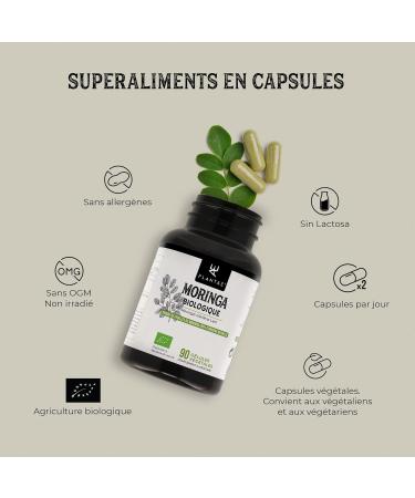 Moringa Organic *Plantae* 90 Herbal Capsules * Nutrient Concentrate * Superfood + Organic + Energy * - Buy Online on GoSupps.com