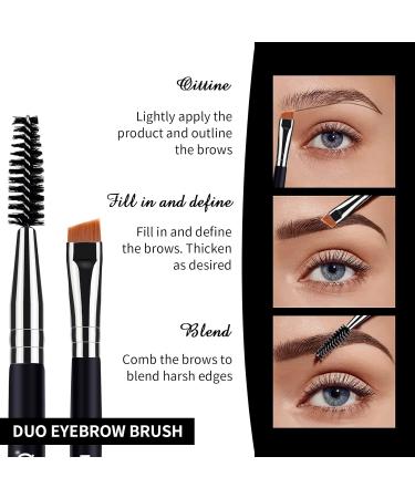MSQ Eyebrow Brush & Eyelash Separator Set | Professional 3-Piece Eye Makeup Tools for Perfect Brows & Lashes - International Shipping Available - Buy Online on GoSupps.com