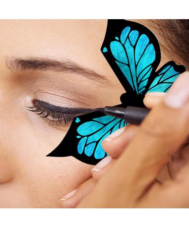 Women Eyeliner Stencil Wwomen Winged Stencil Eyeliner Stamp | Beginner-Friendly Home Salon Make up Tools for Girls for Outing Dating Traveling 1pcs - Buy Online on GoSupps.com