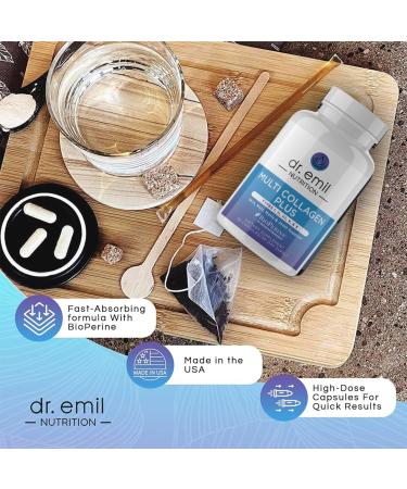 Dr. Emil Multi Collagen Pills - Anti-Aging Hair, Skin, Nails & Joints - 90 Capsules - Buy Online on GoSupps.com