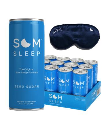 Som Sleep Ultimate Nighttime Set Sleep Mask & Functional Sleep Beverage Zero Sugar - 12-Pack