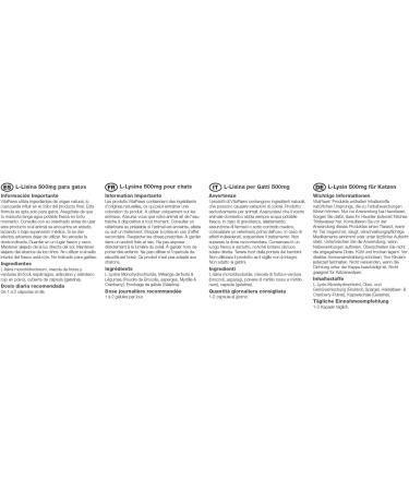 L-Lysine 500mg for Cats | 90 Sprinkle Capsules by VitaPaws | Supports Feline Immunity | UK Manufactured - Buy Online on GoSupps.com