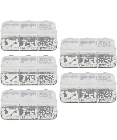 BROLEO Nail Charms Durable Decorative Nail Art Rhinestones White Small 5 Boxes Beautiful for Travel for Girls (DQ-A02) - Buy Online on GoSupps.com