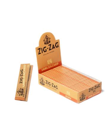 Zig-Zag - Unbleached Rolling Papers 1 Size Carton of 25 packs 50 Leafs per Pack (2 Sizes) Available Slow Burning Paper 100% Natural Gum Arabic No Bleach Authentic since 1879