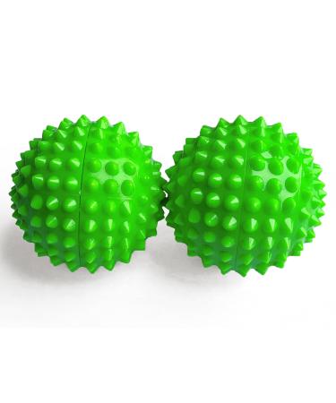 2x DBT skills hedgehog ball |Magnetic high stress acupressure ball |For stress relief or massage |against tension and for more mobility and concentration (green matt) green matt 32 mm