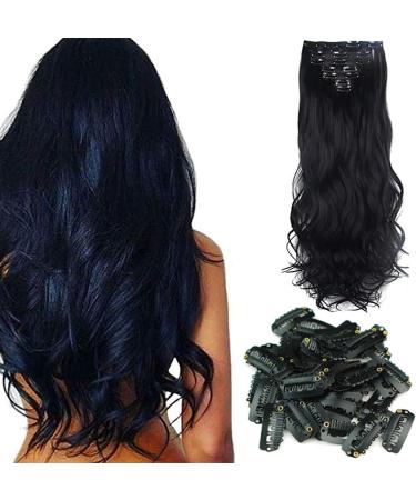 DAZISEN 20 Pieces Hair Extensions Clips - 6-Teeth Metal U-Shape Snap Clips 32mm Hair Wig Clips DIY with Soft Rubber - Black Black *20 - Buy Online on GoSupps.com