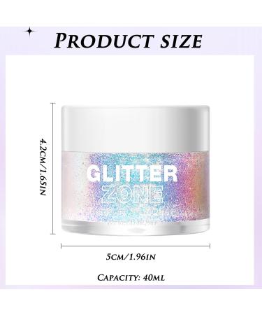 Body Glitter Gel 40ml Chunky Sequins for Hair Face & Body | Festival Makeup - Gold & Violet - Buy Online on GoSupps.com