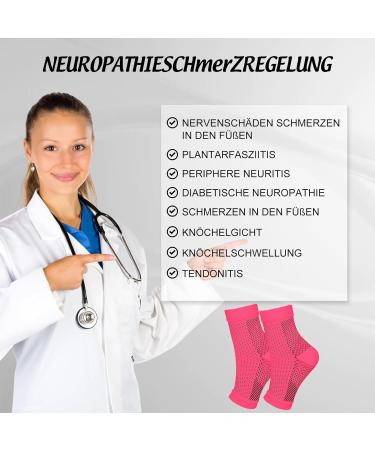 Tomiliold 4 Pair Compression Socks for Women & Men | Ankle Support & Achilles Tendon Relief | Orthopedic Foot Bandage | Size 38-42 | Pink - Buy Online on GoSupps.com