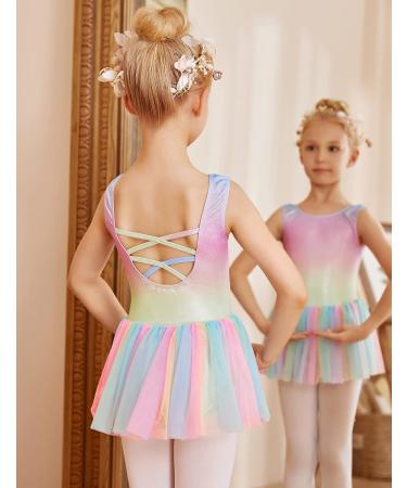 Arshiner Little Girls Sparkly Sequin Ballet Tutu Dress - Rainbow, 6-7 Years - Buy Online on GoSupps.com