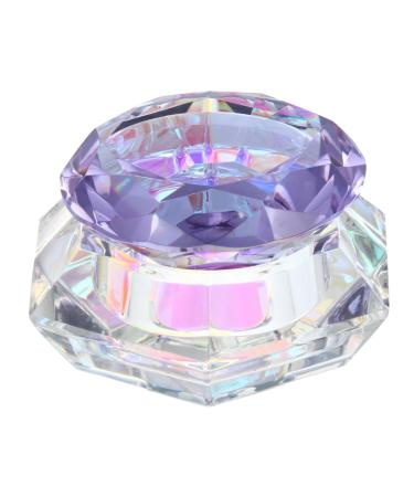 POPETPOP Nail Art Crystal Cup Cosmetics Large Purple Lipstick Glass 6.5x8cm Purple