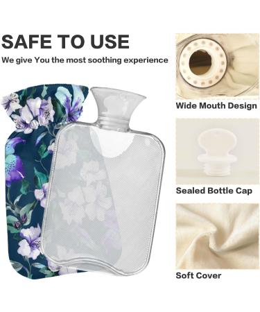 NAANLE Magic Tropical Flowers Hot Water Bottle | 1L Heat Therapy for Back Pain Relief | Transparent Hand & Foot Warmer - Buy Online on GoSupps.com