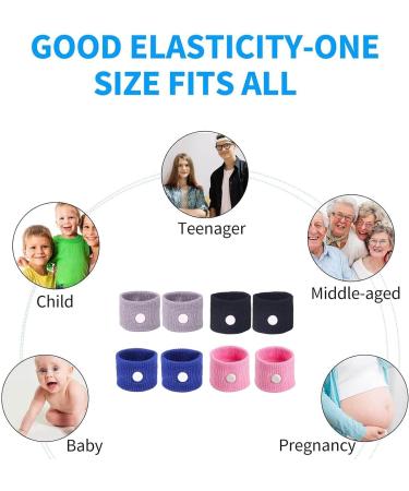 8 Pcs Travel Sickness Bands - Natural Acupressure Relief for Motion, Nausea, Sea, Flying, Pregnancy and Kids - Buy Online on GoSupps.com