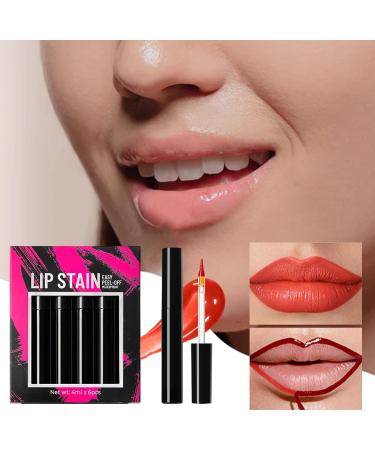  JINGLING JINGLING 6-Pack Peel-Off Lipsticks - Removable - Intensely Pigmented - Smear-Resistant - For Women Girlfriends Family Wife Sister - Buy Online on GoSupps.com