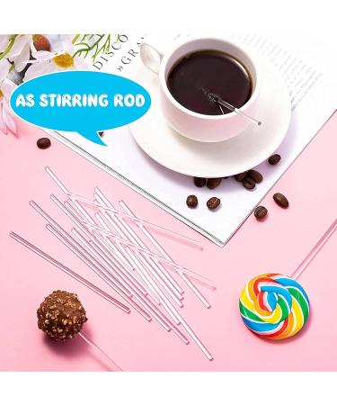 Bumdenuu 100 Pieces 6 Inch Acrylic Lollipop Sticks Reusable Clear Acrylic Sticks for Making Lollipops Cake Pops Candy Chocolates - Buy Online on GoSupps.com
