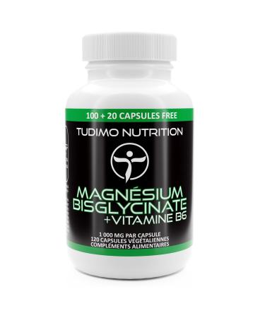 Vegan Magnesium Bisglycinate with Vitamin B6 – 200mg Elemental Magnesium + Vit B6 – 120 Quick Disintegrating Capsules (4 months) Each with 200mg Magnesium Bisglycinate Mineral Powder