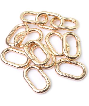 Bobeey Carabiner Metal Spring Key Ring Snap Hooks Clip Buckle BBC39 Light Gold - 4pcs - Buy Online on GoSupps.com