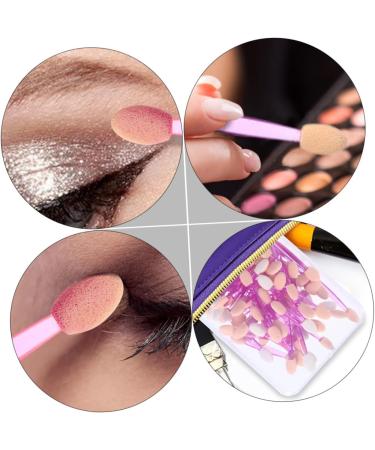 SOESFOUFU 50pcs Double Ended Eyeshadow Brush Eyeshadow Sponge Stick Eye Shadow Brush Makeup Pink Plastic - Buy Online on GoSupps.com