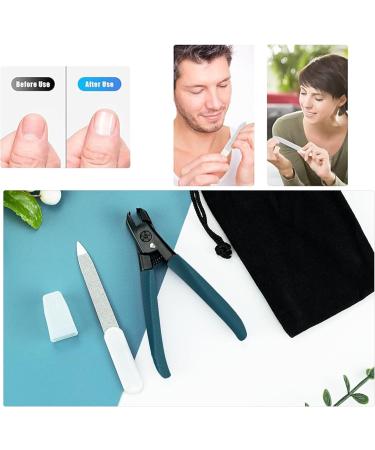 Nail Clippers with Collecting Container | Perfect for Toenails & Fingernails | Large Nail Clippers for Women Men and Seniors - Green with Storage Bag - Buy Online on GoSupps.com