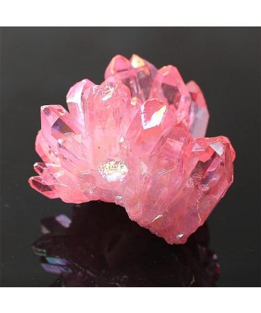 100gNatural Quartz Crystal Pink Cluster Electroplate Colour Cluster Point Specimen Home Decor Crystal Cluster - Buy Online on GoSupps.com