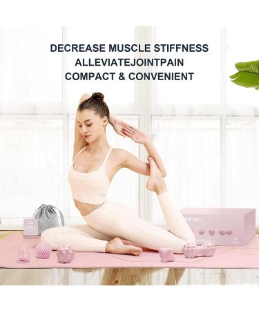 Tezewa Fascienball Massage Ball Set - 5 Premium Balls for Stress Relief & Muscle Relaxation | Peanut Spiky Lacrosse & Acupoint Massage Balls - Buy Online on GoSupps.com