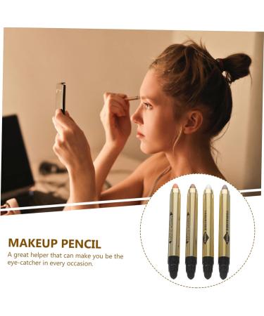 MUSISALY 4pcs Highlighter Eyeshadow Pencil Glitter Eye Shadow Metallic Eyeshadow Girl Makeup Supplies Plastic - Buy Online on GoSupps.com
