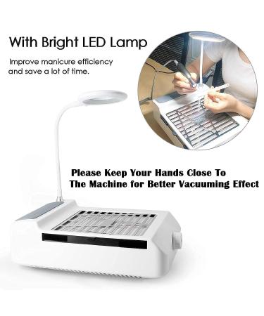 Nail Dust Collector for Acrylic Nails with Powerful Suction Fan - Includes Stainless Steel Cuticle Pusher | Manicure Tool - Buy Online on GoSupps.com