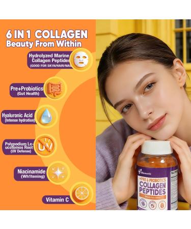ELLAMENTZ Collagen Gummies for Women Sugar-Free - Hydrolyzed Collagen Peptides with Prebiotics & Probiotics Niacinamide Hyaluronic Acid Vitamin C Supplement for Hair Nails Gut Health 120 Count - Buy Online on GoSupps.com