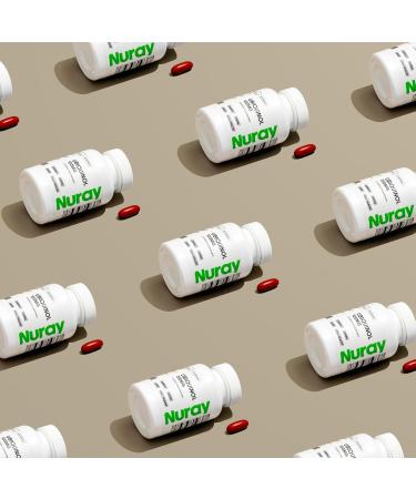 Nuray Ubiquinol 100mg Softgels - Active CoQ10 for Heart & Dental Health | Gluten-Free Immune Support & Liver Health - 30 Count - Buy Online on GoSupps.com