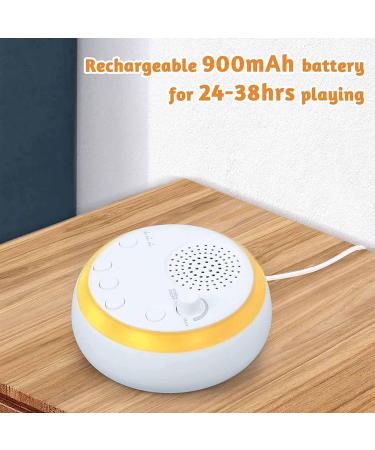 Apvrosiait Rechargeable Baby Sleep Soothing White Noise Machine Portable Travel Sound Speaker Ideal for Cribs Strollers Car Seats and More with 16 Natural Sounds - Buy Online on GoSupps.com