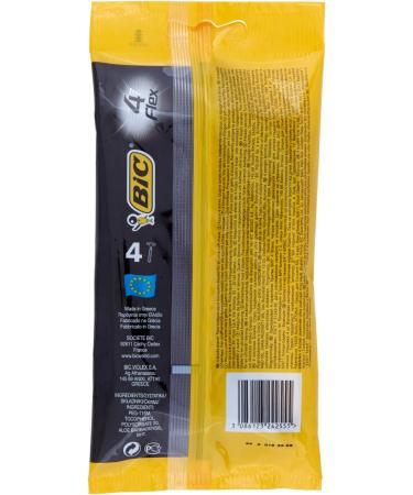 BIC 4 Flex Disposable Razor Set for Men - 4 Blades Sensitive Skin 8 Pieces - International Shipping Available - Buy Online on GoSupps.com