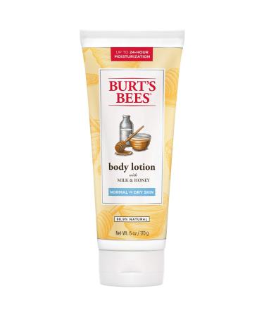 Burt's Bees Naturally Nourishing Milk & Honey Body Lotion 6 oz (Pack of 2)