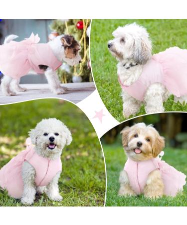 Luxury Dog Wedding Dress | Princess Puppy Skirt | Summer Evening Dresses | XS Pink Bowknot Dress for Small Dogs - Buy Online on GoSupps.com