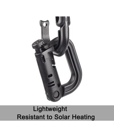 XTACER Tactical Multipurpose Small D-Ring Locking Hanging Hook - Set of 10 Black | Keychain Snap Button Release for Molle Webbing - Buy Online on GoSupps.com