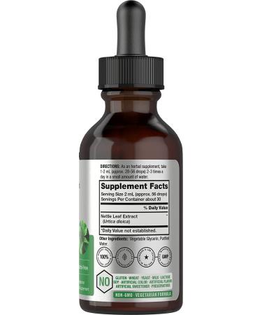 Stinging Nettle Leaf Extract - 2 oz Alcohol-Free Liquid Tincture | Vegetarian, Non-GMO, Gluten-Free | Horbaach - Buy Online on GoSupps.com