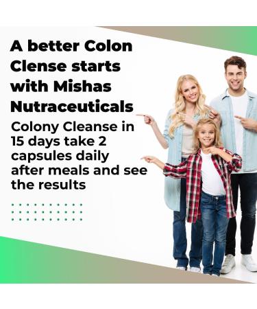 Mishas Nutraceutical Colon Cleanse - Relief from Gas and Bloating, Supports Gut Health with Magnesium, Berberine, Vitamin D, Quercetin & More - Colon Cleanse Formula - 90 Capsules - Buy Online on GoSupps.com