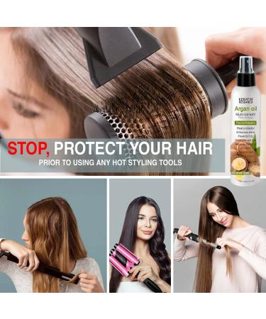 KERATIN RESEARCH Brazilian Keratin Hair Blowout Treatment with Thermal Protection Argan Oil Spray - Professional Results for Straightening and Smoothing Hair (THERMAL PROTECTOR) - Buy Online on GoSupps.com