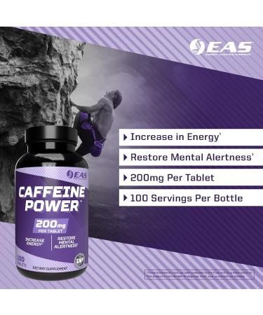 EAS Caffeine Power 200mg - 100 Tablets - Buy Online on GoSupps.com
