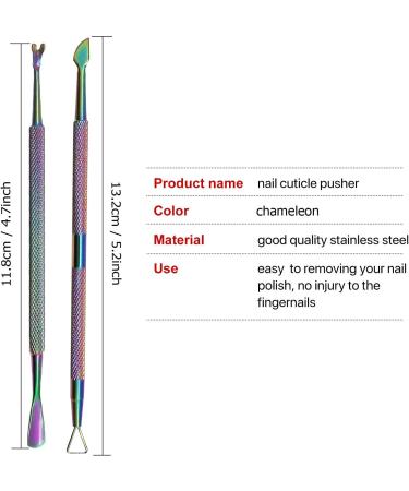 Stainless Steel Cuticle Pusher & Nail Polish Remover Tool Set by RONAVO - Pedicure Kit for Fingernail and Toenail Care - Buy Online on GoSupps.com