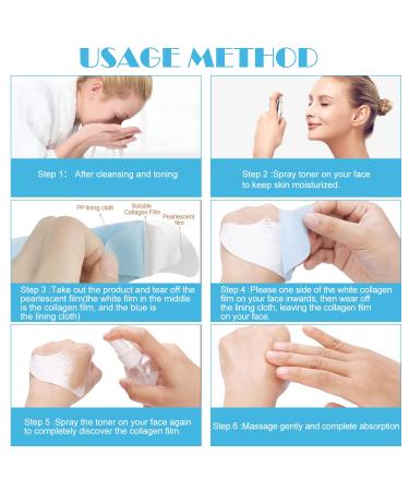 Skynpure Collagen Hydrating Film Mask - Boost Moisture & Firm Skin Prevent Fine Lines (2 Boxes) | International Shipping Available - Buy Online on GoSupps.com
