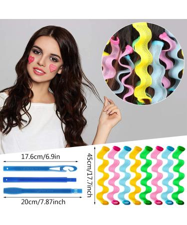 36Pcs Heatless Waves Hair Curlers Kit - No Heat Wave Hair Curler Set for Most Hairstyles (17.7 Inch) - Buy Online on GoSupps.com