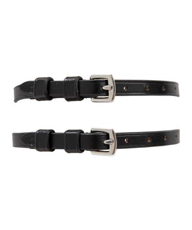 Huntley Equestrian Premium English Leather Spur Straps ( 15" Inches Long Black