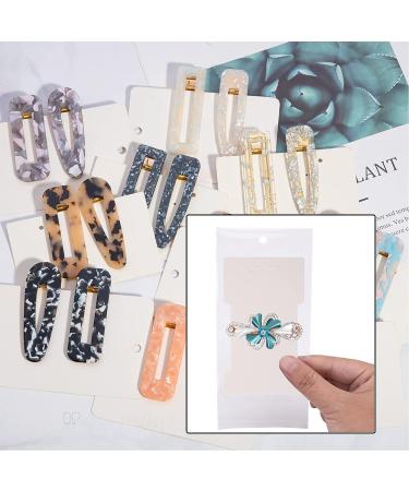 150 Pcs Hair Clip Display Cards with Self-Seal Bags | White Cardboard Jewelry Holder for Hair Barrettes - Perfect for Selling & Organizing - Buy Online on GoSupps.com