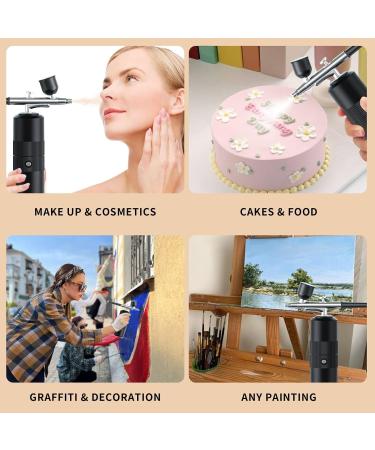 Happlignly 1 Set Oxygen Injector Protable Airbrush for Nails Art Paint Air Compressor Nano Fog Mist Manicure DIY Cake Sprayer - Buy Online on GoSupps.com