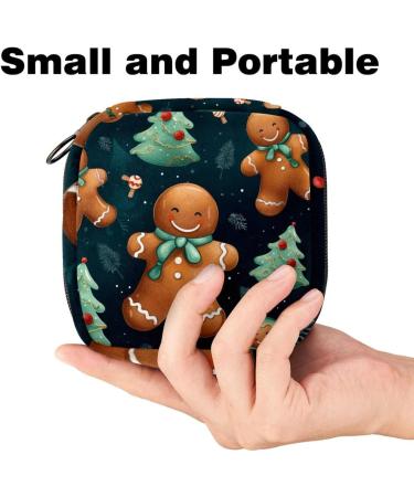 Buy Muooum Menstrual Pad Bag with Zipper Stylish Christmas Santa Claus Design for Women & Girls Ideal for Tampons & Menstrual Products - 1 Count - Buy Online on GoSupps.com