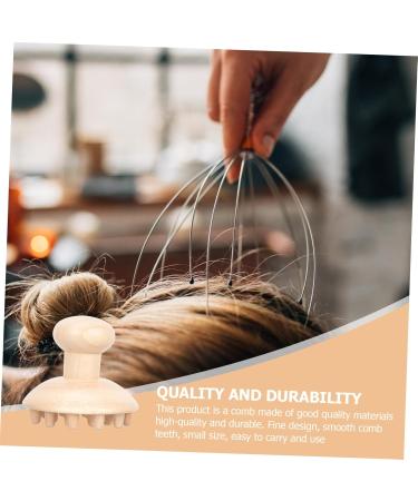 Buy BUIFULSIC Wooden Massage Comb - Scalp & Hair Massager for Relaxation - Ergonomic Beech Design for All Ages - Buy Online on GoSupps.com