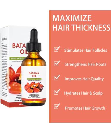Batana Oil for Hair Growth Cold Pressed Batana Oil Strengthen Hair Moisturizing Scalp and Improve Breakage & Spilt Ends Hair Growth Oil for all Hair Types Leaves Your Hair Smoother Oil - Buy Online on GoSupps.com