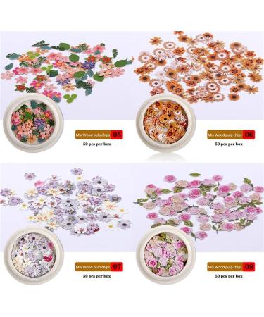 9 Boxes Nail Accessories Daisy Flowers Designs Wood Pulp Flakes Romantic Rose Ultrathin Nail Paillettes Holographic Nail Art Sequins - Buy Online on GoSupps.com